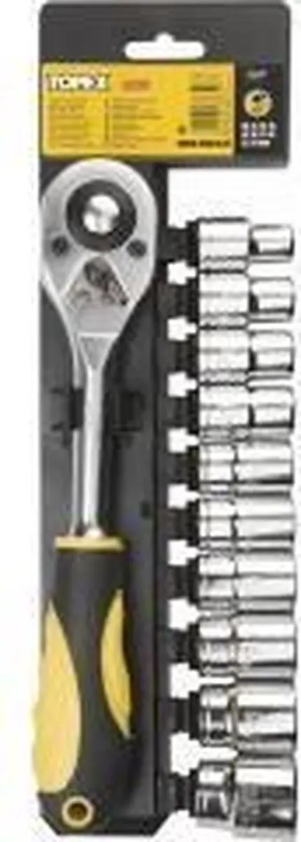 Topex 38D652 Dopsleutelset 1/2 inch - 11-delig - afbeelding 6 van 6