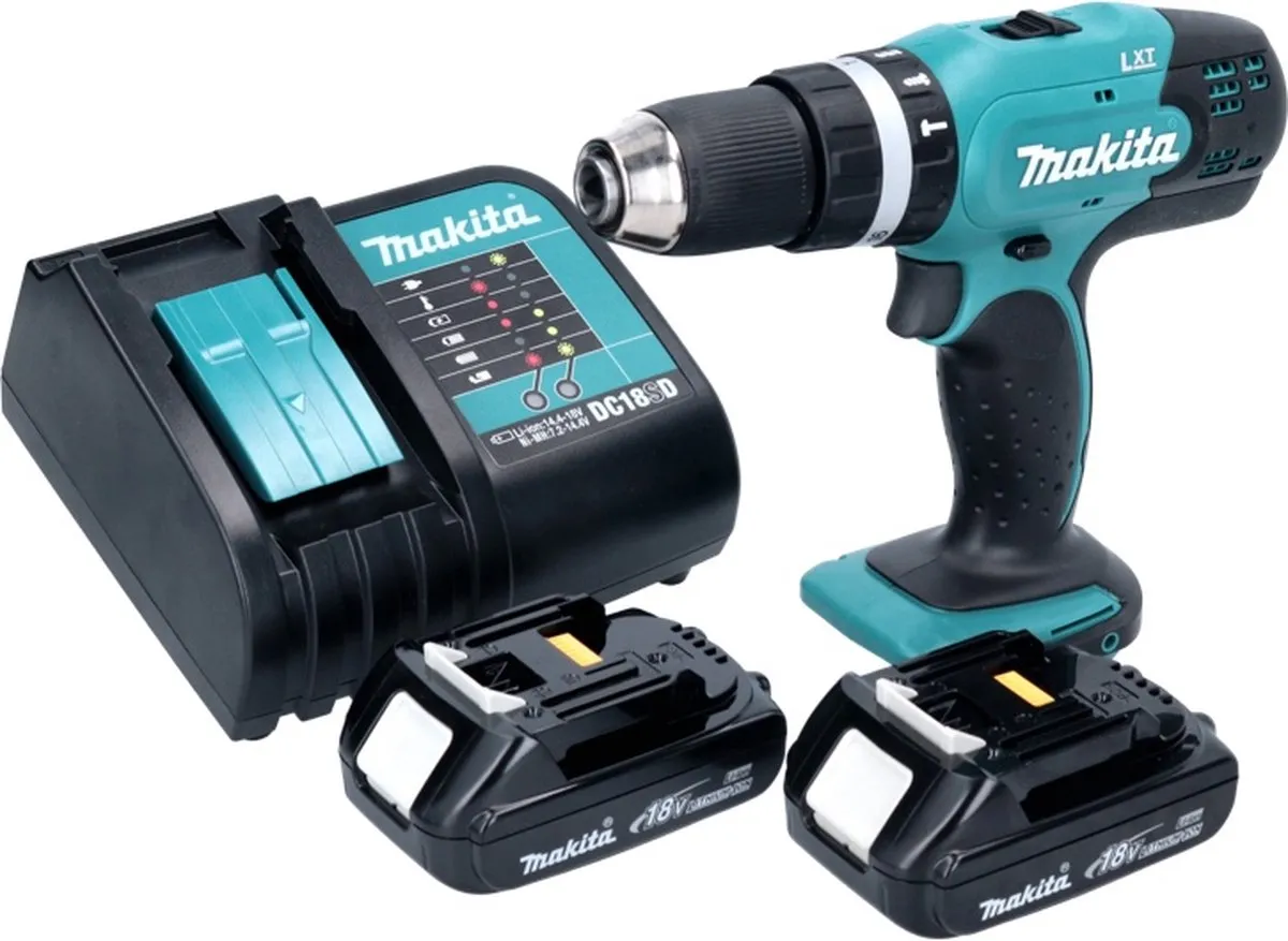 Makita DHP 453 Klopboormachine 18V - 42Nm - 2x 1,3Ah + Lader - afbeelding 2 van 5