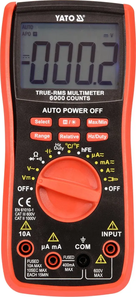 Yato YT-73085 Multimeter - Automatisch Bereik - afbeelding 2 van 5