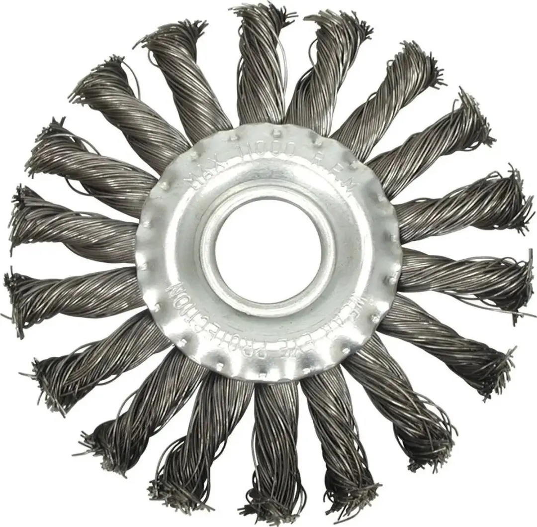 Vorel Schijfborstel 115mm, Gevlochten Staaldraad