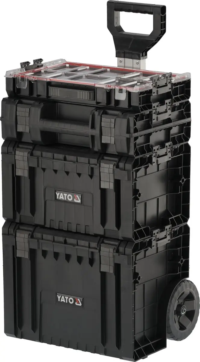 Yato S12 YT-09174 Gereedschapskisten Set 4-delig - Zwart - afbeelding 5 van 5