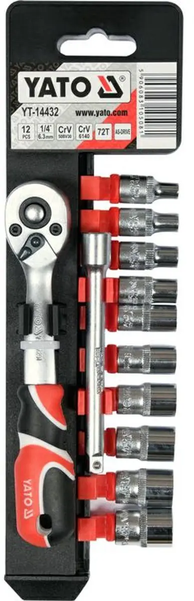 Yato YT-14432 Dopsleutelset 1/4 inch