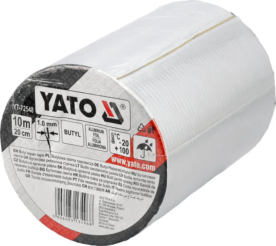 YATO Hoogwaardige 200MM X 10M Butyl Reparatie Tape