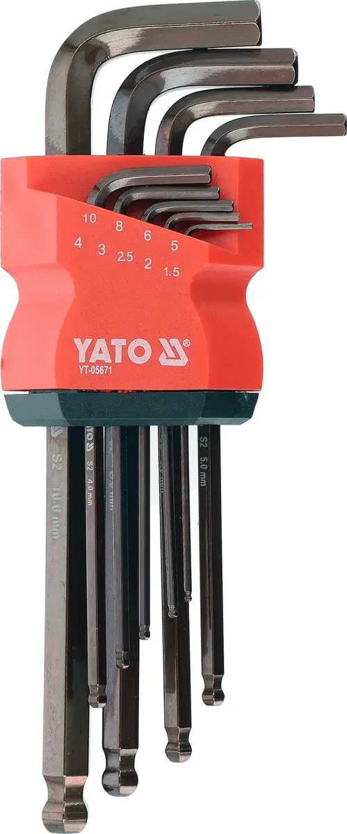 YATO YT-05671 Inbussleutelset met Kogelkop