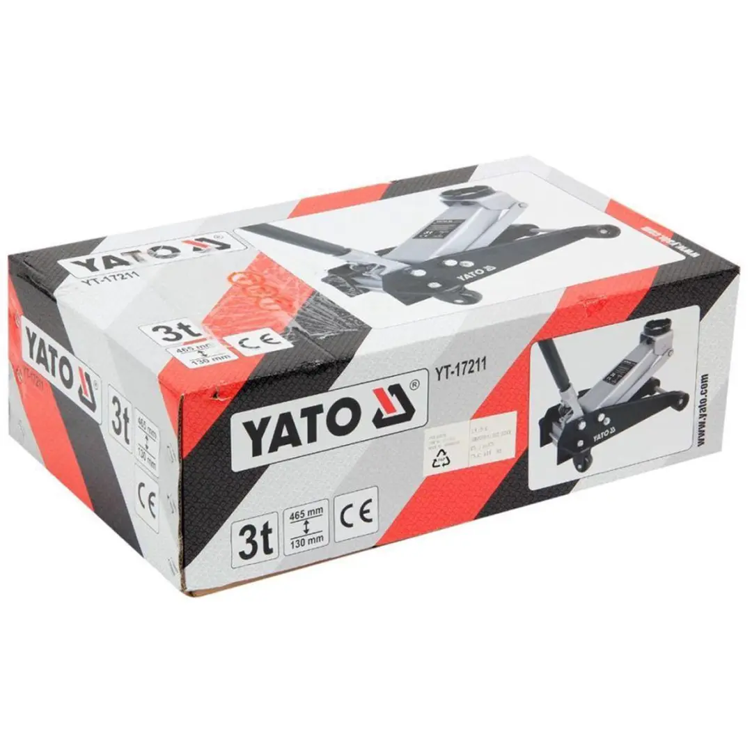 Yato Vloerkrik hydraulisch 3T YT-17211 - 3000kg - 13-46,5cm - Zwart - afbeelding 3 van 3