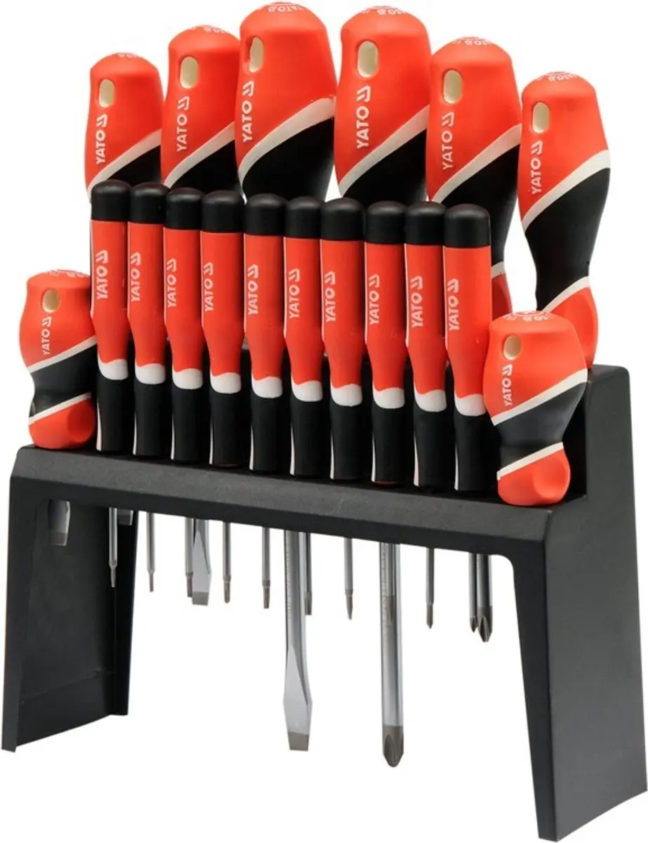 Yato YT-25982 Schroevendraaierset - 18-delig - Rood/Zwart - afbeelding 2 van 6