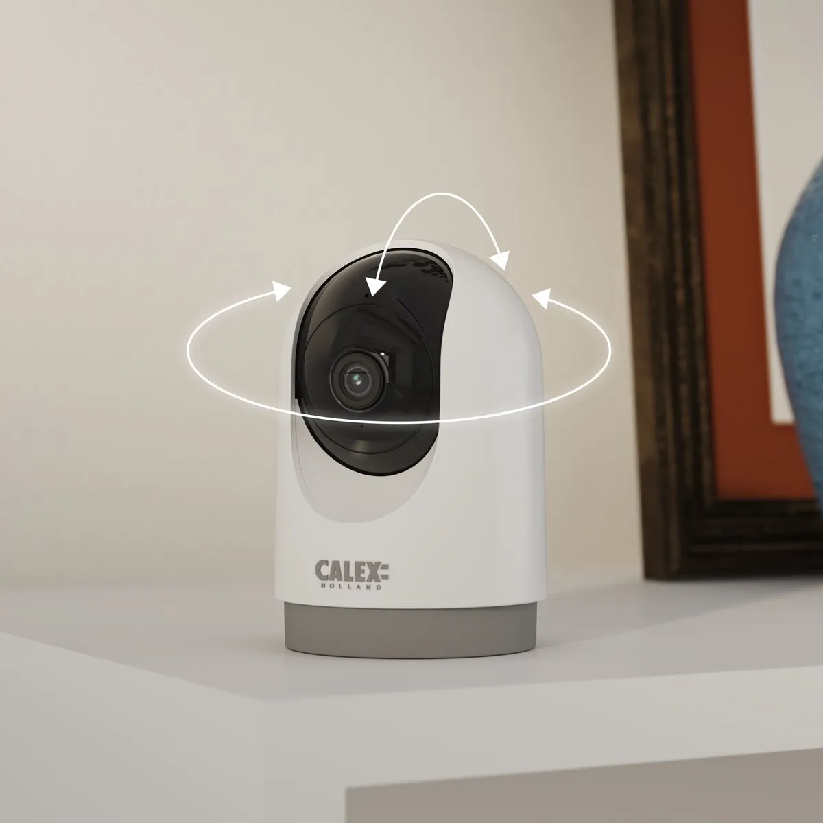 Calex 5501001200 Beveiligingscamera - 2K Pan Tilt Wifi IP - Wit