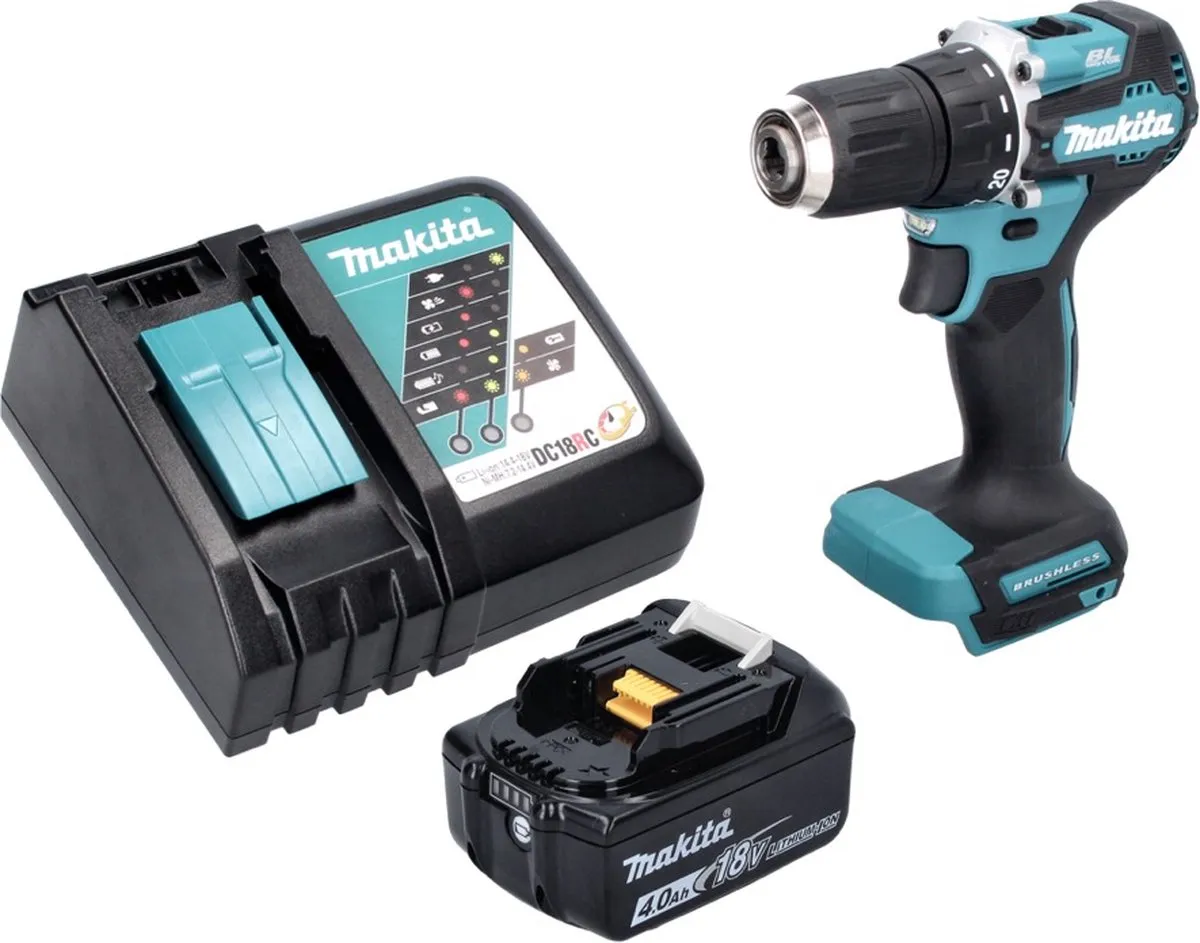 Makita DDF487RM1 Accuboormachine 18V 40Nm Borstelloos - 1x 4.0Ah Accu - afbeelding 3 van 5