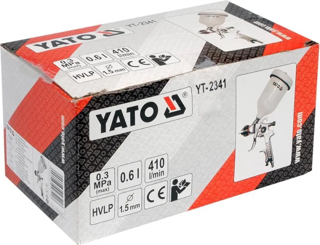 YATO Spuitpistool HVLP 1,5 mm met bovenste tank - afbeelding 4 van 4