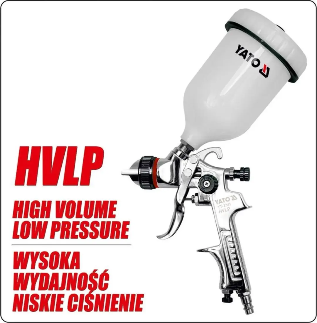 YATO Spuitpistool HVLP 1,5 mm met bovenste tank - afbeelding 2 van 4