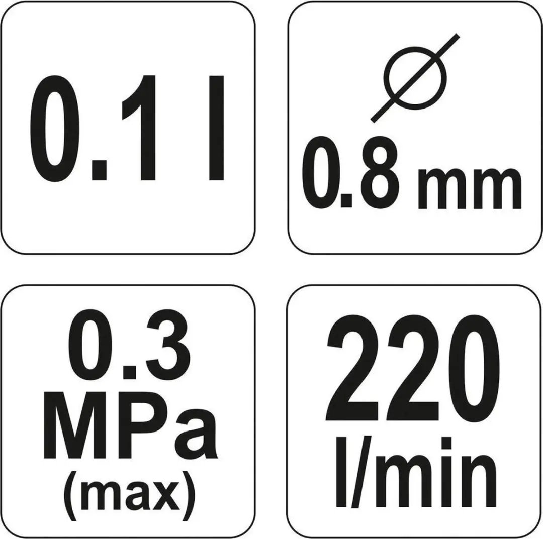 Yato YT-2357 Verfspuitpistool 0.1L - Zilver - afbeelding 2 van 2