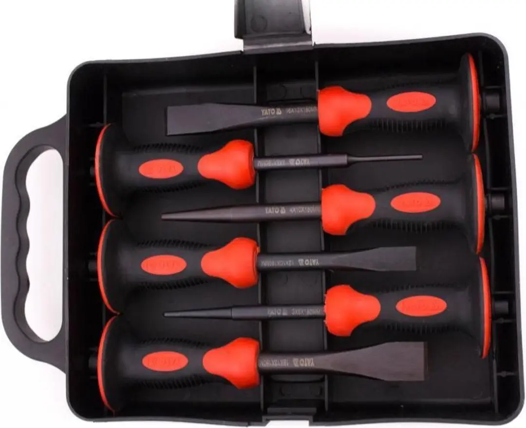 Yato YT-4710 Beitelset 6-delig - Zwart - afbeelding 6 van 6