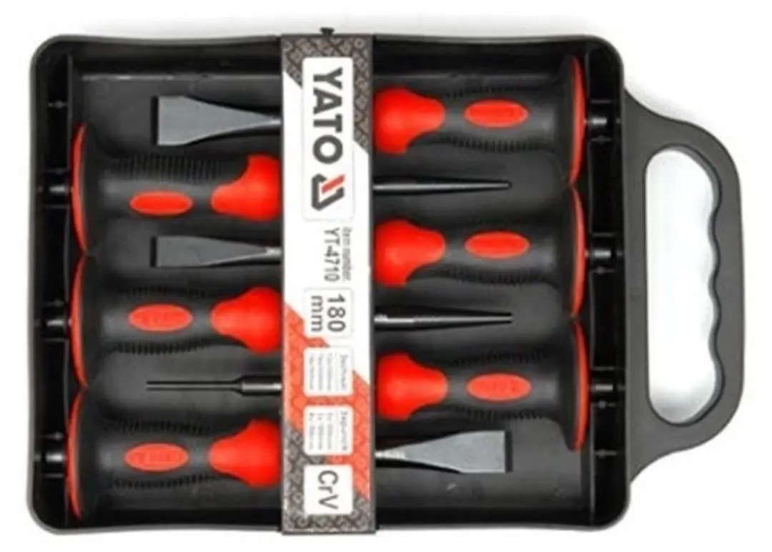 Yato YT-4710 Beitelset 6-delig - Zwart - afbeelding 2 van 6