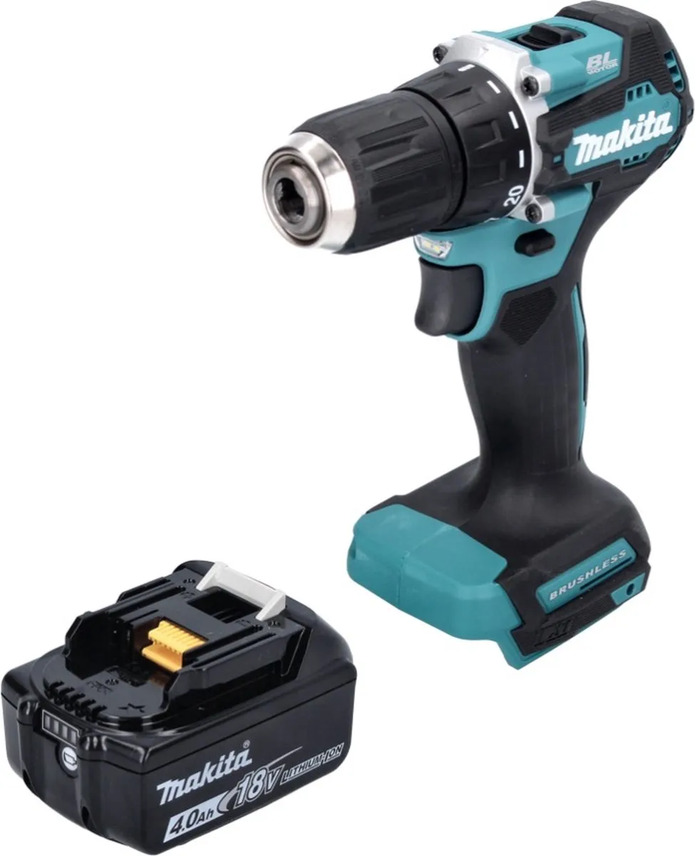 Makita DDF487M1 Accuboormachine 18V 40Nm Borstelloos - 1x 4.0Ah Accu - afbeelding 5 van 5