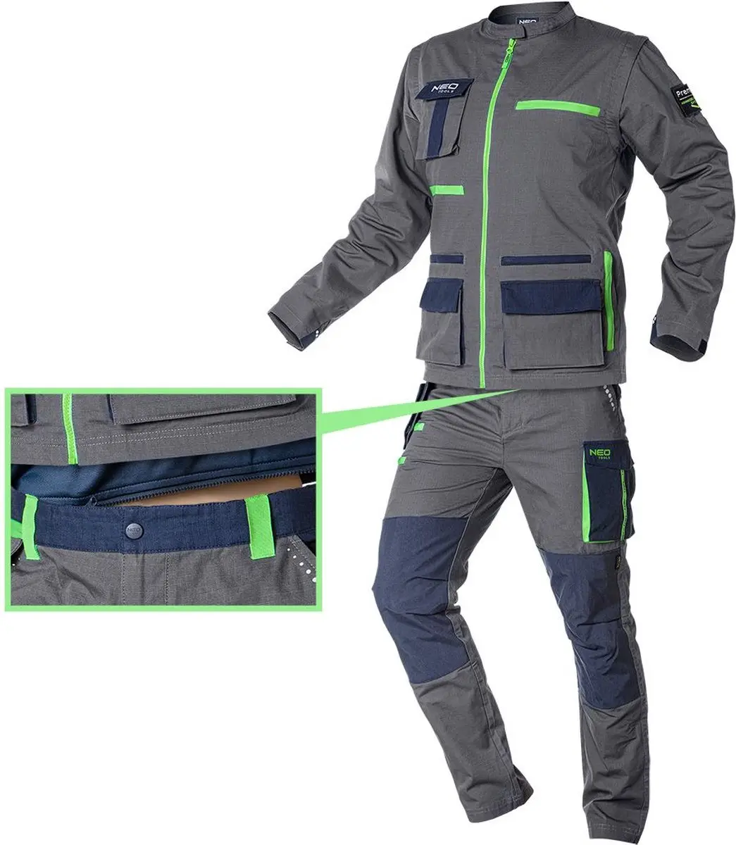 Neo tools Premium Werkbroek - 100% Katoen - Grijs - L - afbeelding 6 van 6