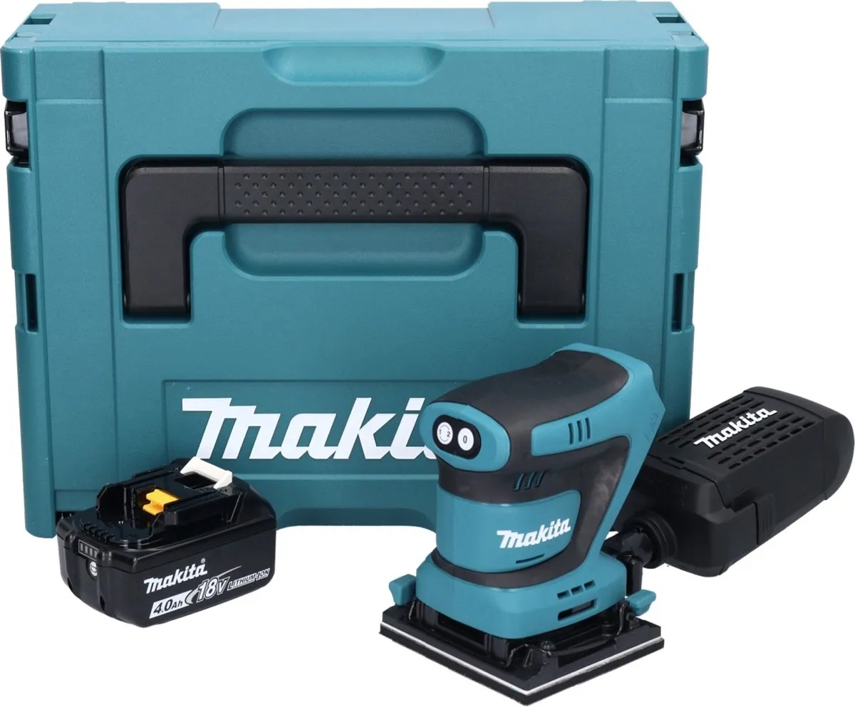 Makita DBO 480 M1J Excentrische Schuurmachine 18V - 112x102mm - 1x 4,0Ah Accu
