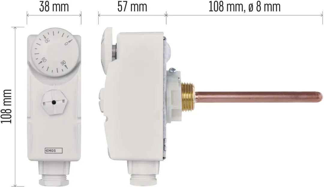 Emos P5685 Handbediende Putthermostaat - Wit - afbeelding 4 van 6