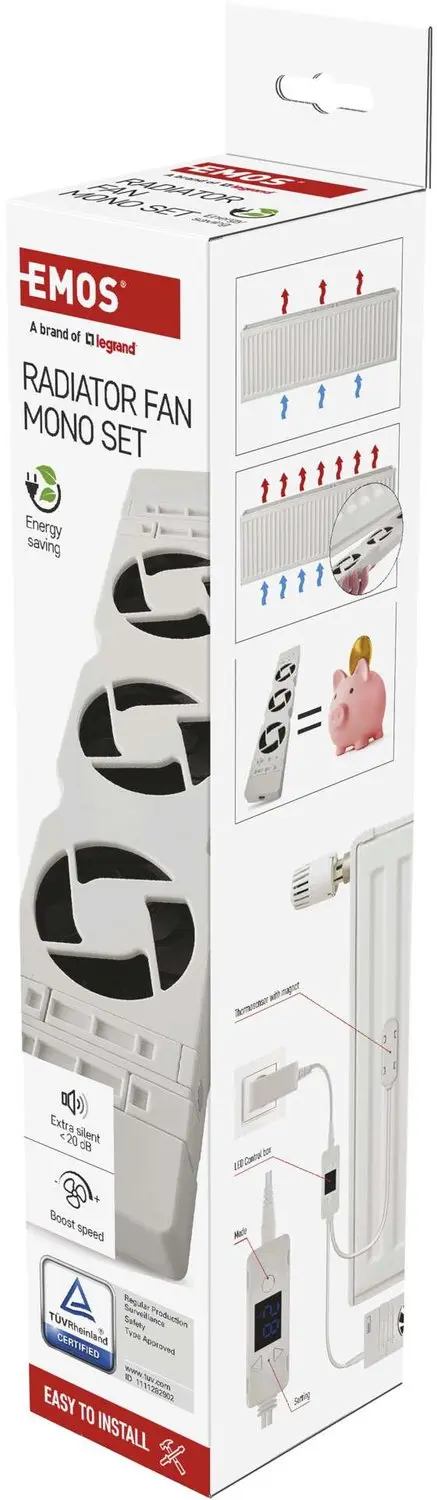 Emos Mono Ventilator voor onder de radiator P56PR1 - Wit - afbeelding 2 van 6
