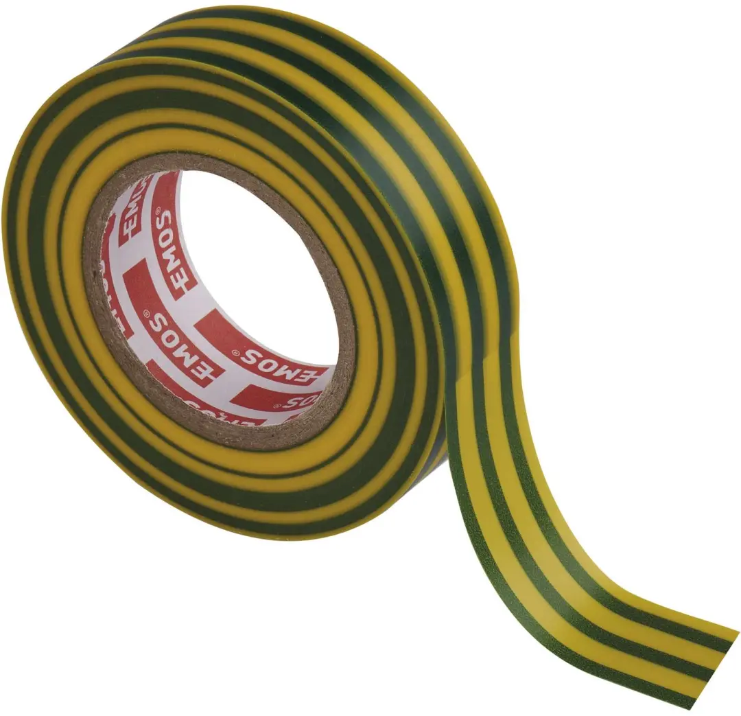 Emos PVC-isolatietape 19mm/20m groen/geel - 10 stuks - afbeelding 3 van 6