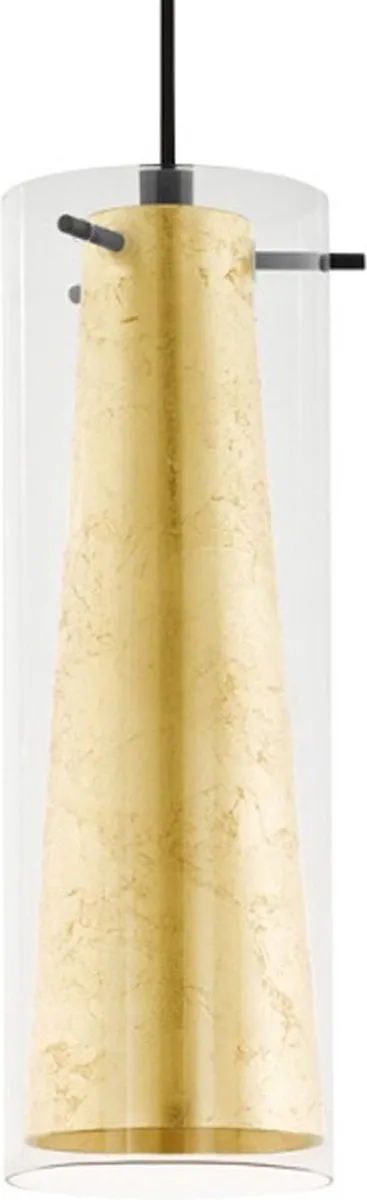Eglo Pinto Gold Hanglamp E27 - 3 Lichthoorns - Ø18cm - Zwart/Goud