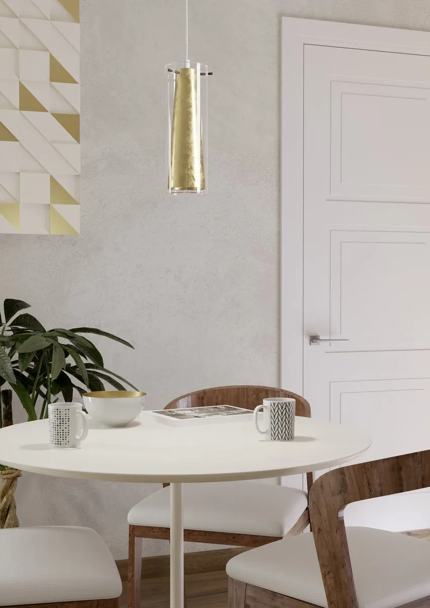 Eglo Pinto Gold Hanglamp E27 - 3 Lichthoorns - Ø18cm - Zwart/Goud