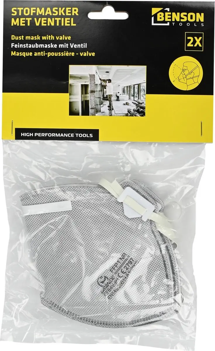 Benson Stofmasker met ventiel FFP2 - 2 stuks - afbeelding 5 van 6