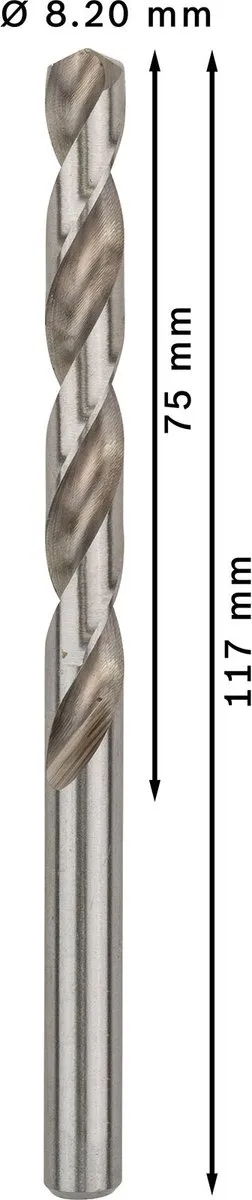 Bosch Professional ST. LINE 8.2mm HSS-G Metaalboren - 5 Stuks - afbeelding 6 van 6