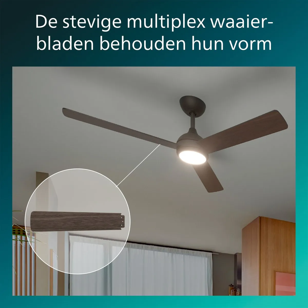 Philips Civx Plafondventilator 132cm - 2500 Lumen - Zwart