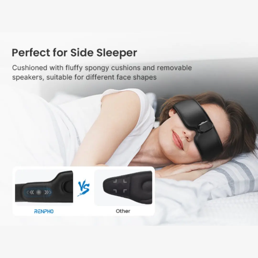 Renpho Eyesnooze Slaapmasker - Verwarming - Zwart - afbeelding 3 van 6