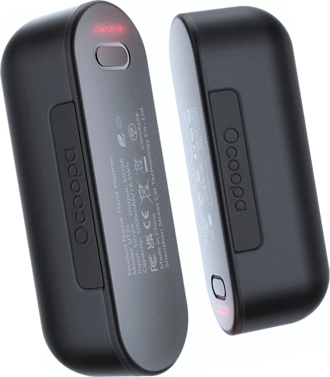 Ocoopa UT2s Handwarmer - 2 Stuks - 10000mAh - Zwart - afbeelding 6 van 6