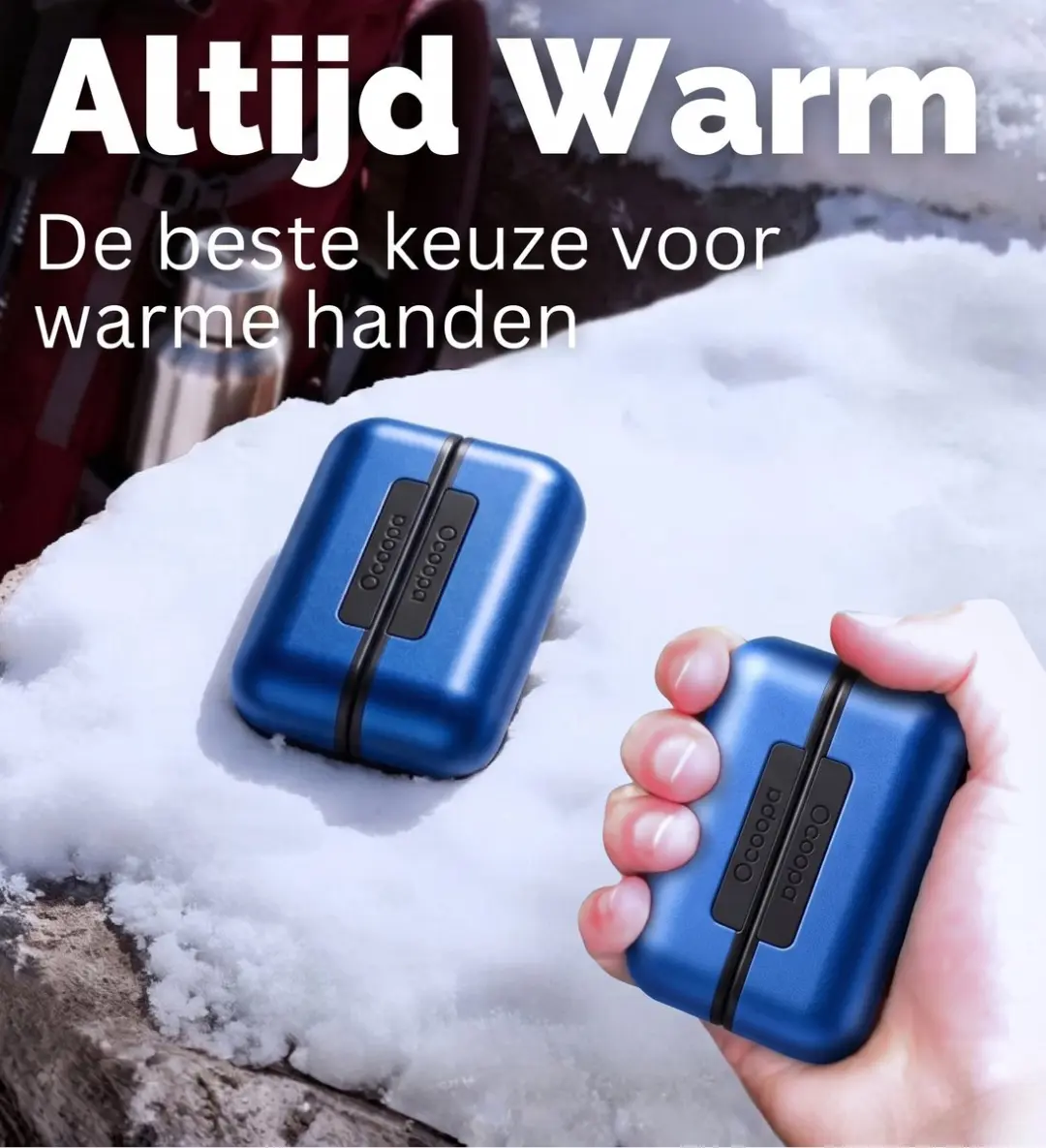 Ocoopa UT2s Oplaadbare Handwarmer - 2x 5000mAh - Blauw - afbeelding 2 van 6