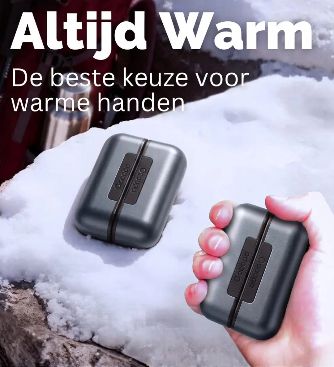 Ocoopa UT2s-GY Handwarmer + Voetwarmer - Grijs - afbeelding 2 van 6
