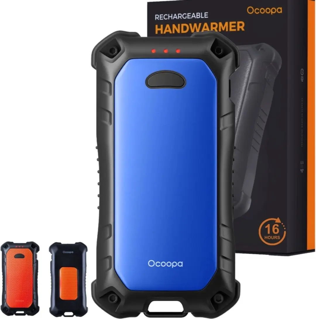Ocoopa® XTR 3-in-1 Handwarmer Oplaadbaar – Elektrische Handwarmers met Powerbank & Zaklamp – Voor Outdoor & Noodsituaties – 10.000 mAh – IP56 - afbeelding 4 van 6