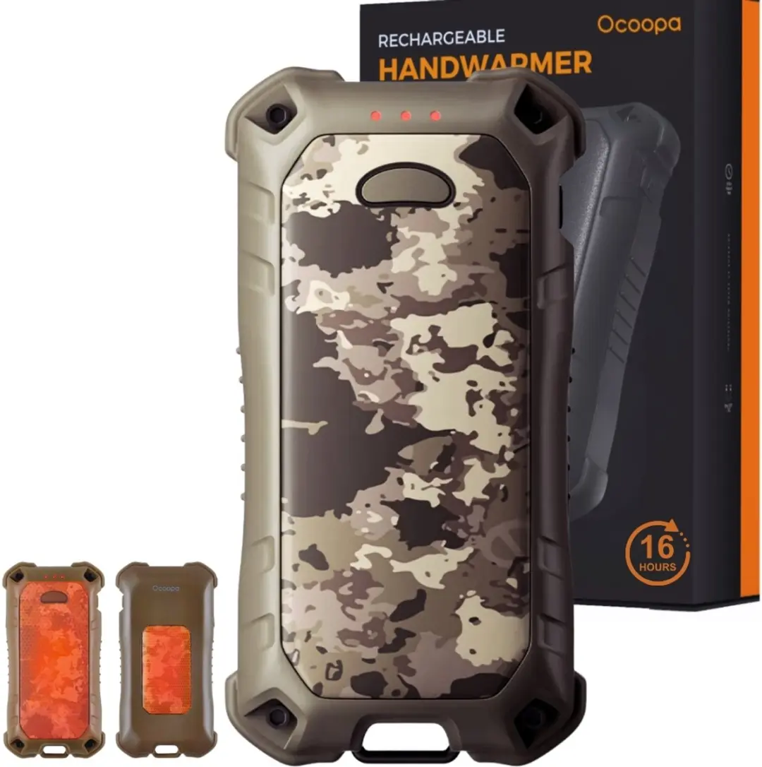 Ocoopa® XTR 3-in-1 Handwarmer Oplaadbaar – Elektrische Handwarmers met Powerbank & Zaklamp – Voor Outdoor & Noodsituaties – 10.000 mAh – IP56 - afbeelding 2 van 6