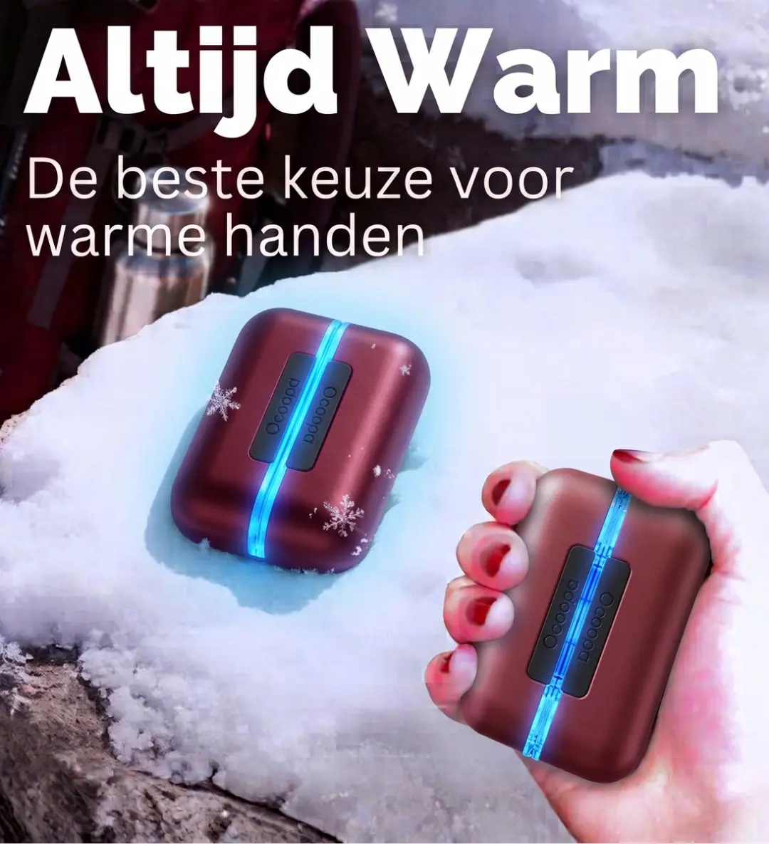 Ocoopa UT2s GamerPro Handwarmer & Powerbank - 18W - Rood - afbeelding 3 van 6