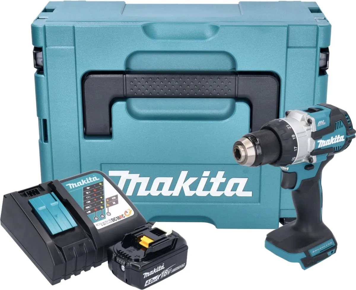 Makita DHP489RM1J Accu-klopboormachine 18V 73Nm - Borstelloos - 21 standen