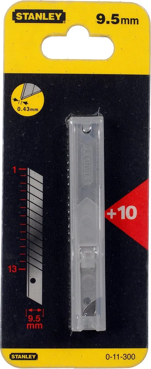 Stanley 9mm Afbreekmesjes - 100 Stuks