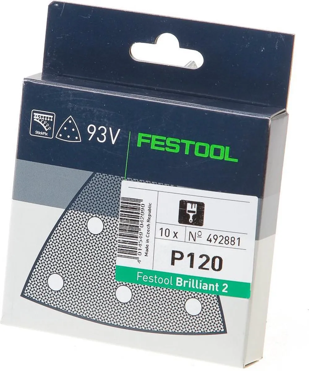 Festool Driehoek Schuurpapier Korrel 120 - 10 Stuks
