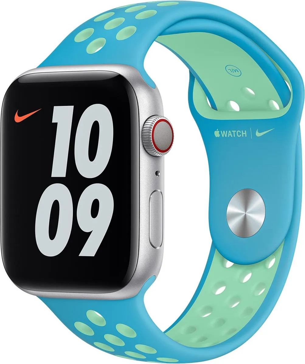 Apple Watch Nike Sportband 40mm - Chlorine Blauw - afbeelding 6 van 6