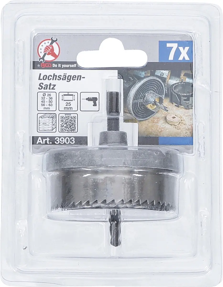 BGS technic Gatenzaagset Ø 26-63 mm