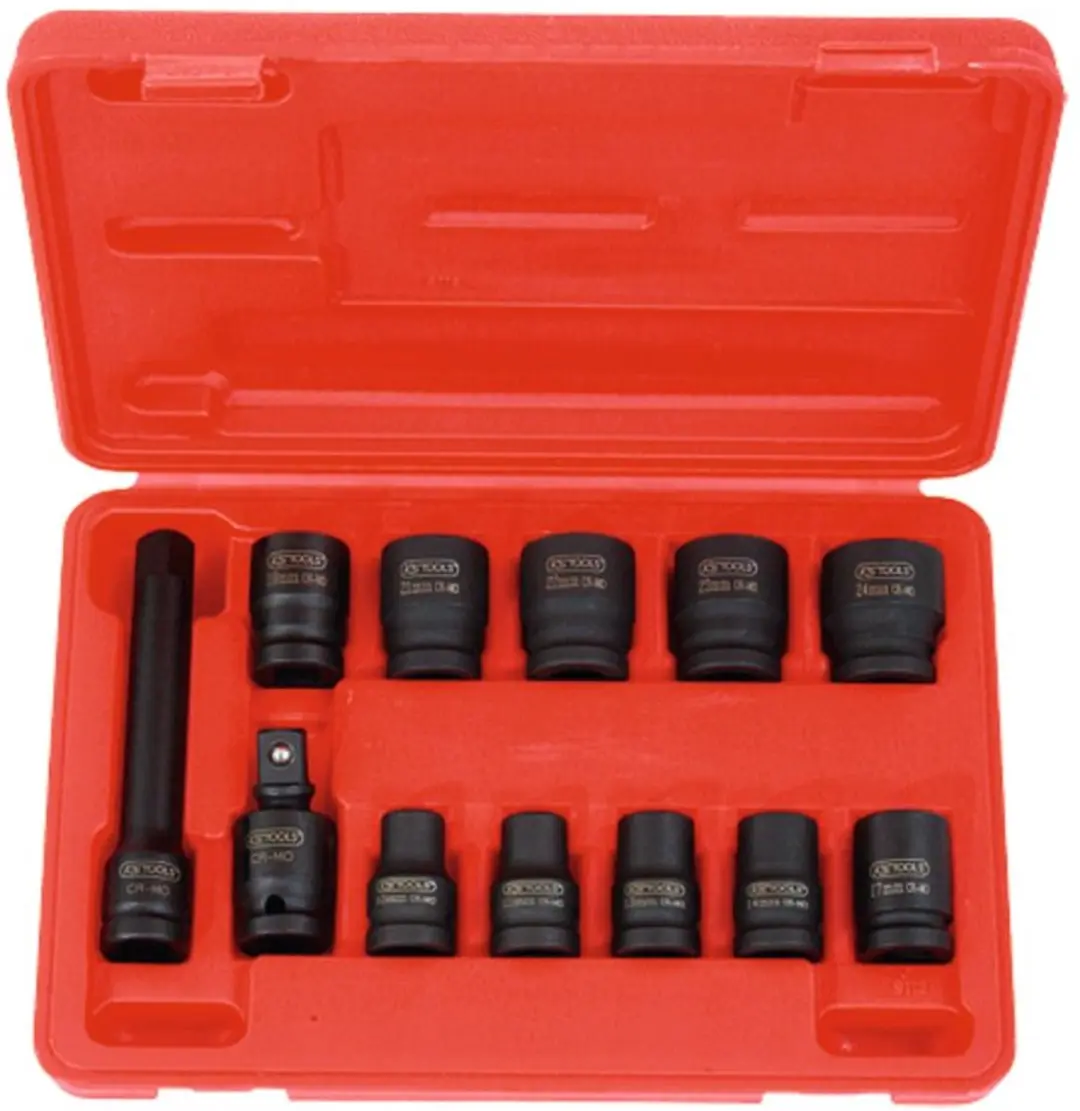 KS Tools 515.0112 Zeskants Slagdoppen Set 1/2" 12-delig - afbeelding 2 van 6