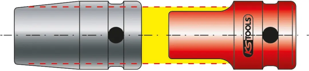 KS Tools 515.0112 Zeskants Slagdoppen Set 1/2" 12-delig - afbeelding 3 van 6