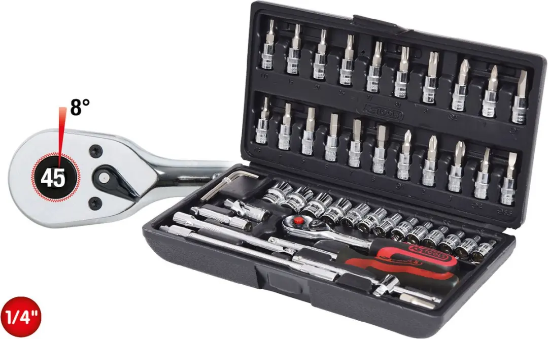 KS Tools CHROME+ 918.0648 Dopsleutelset 1/4" - 48-delig - afbeelding 3 van 6