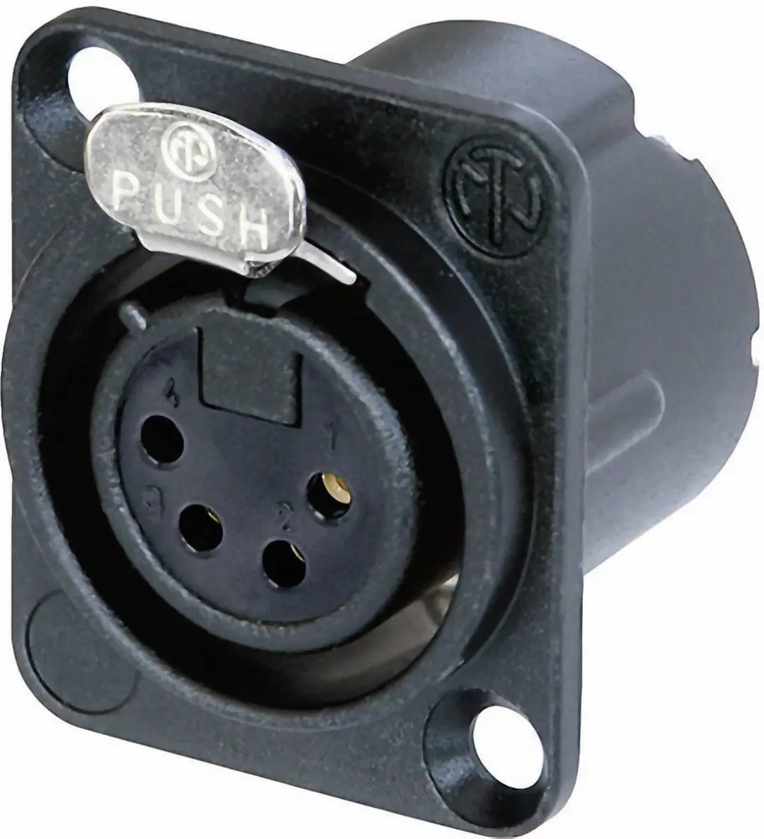 Neutrik NC4FD-LX-B XLR-connector Flensbus
