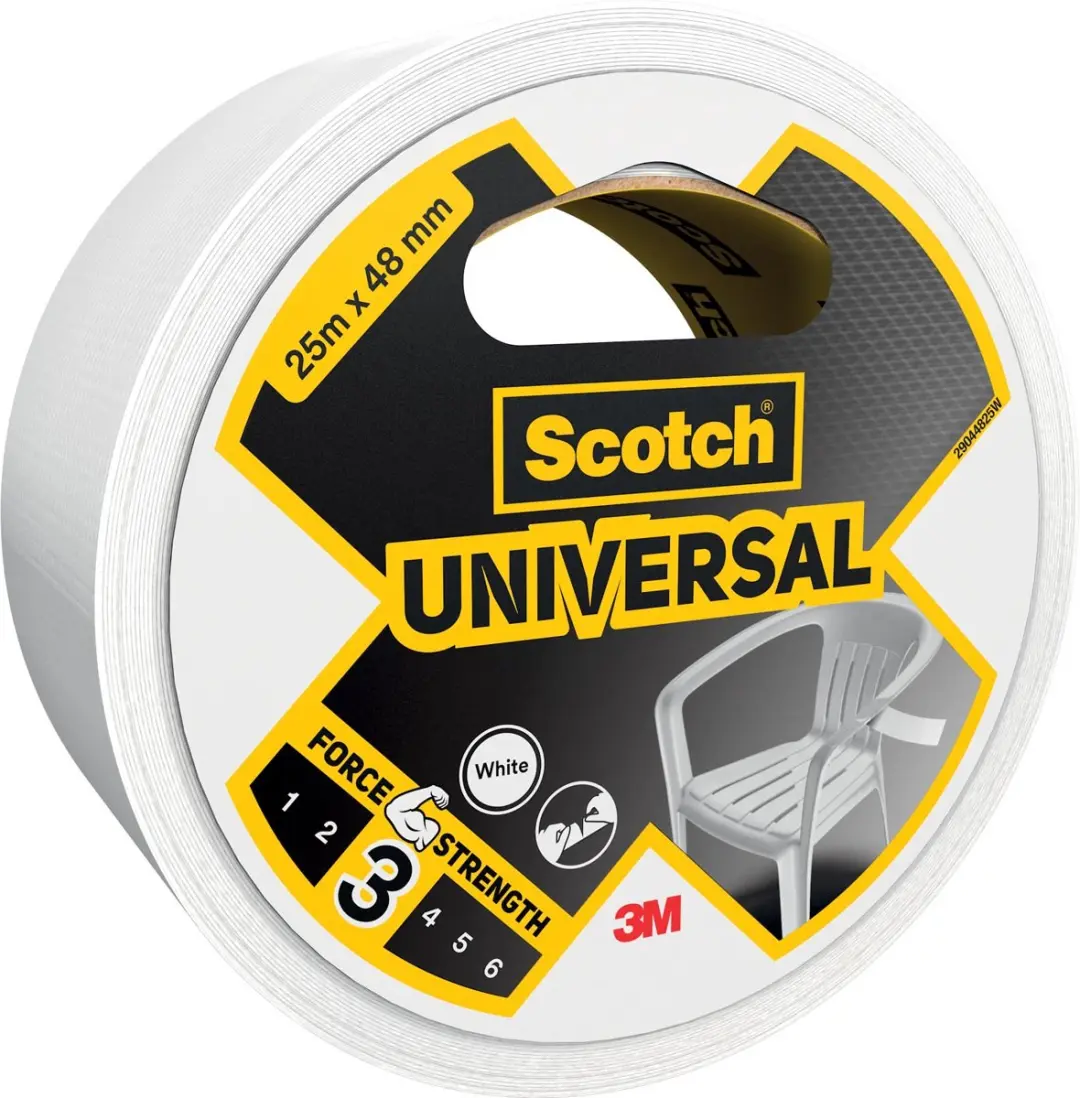 3M Scotch Duct Tape Wit 48mm x 25m - afbeelding 3 van 6