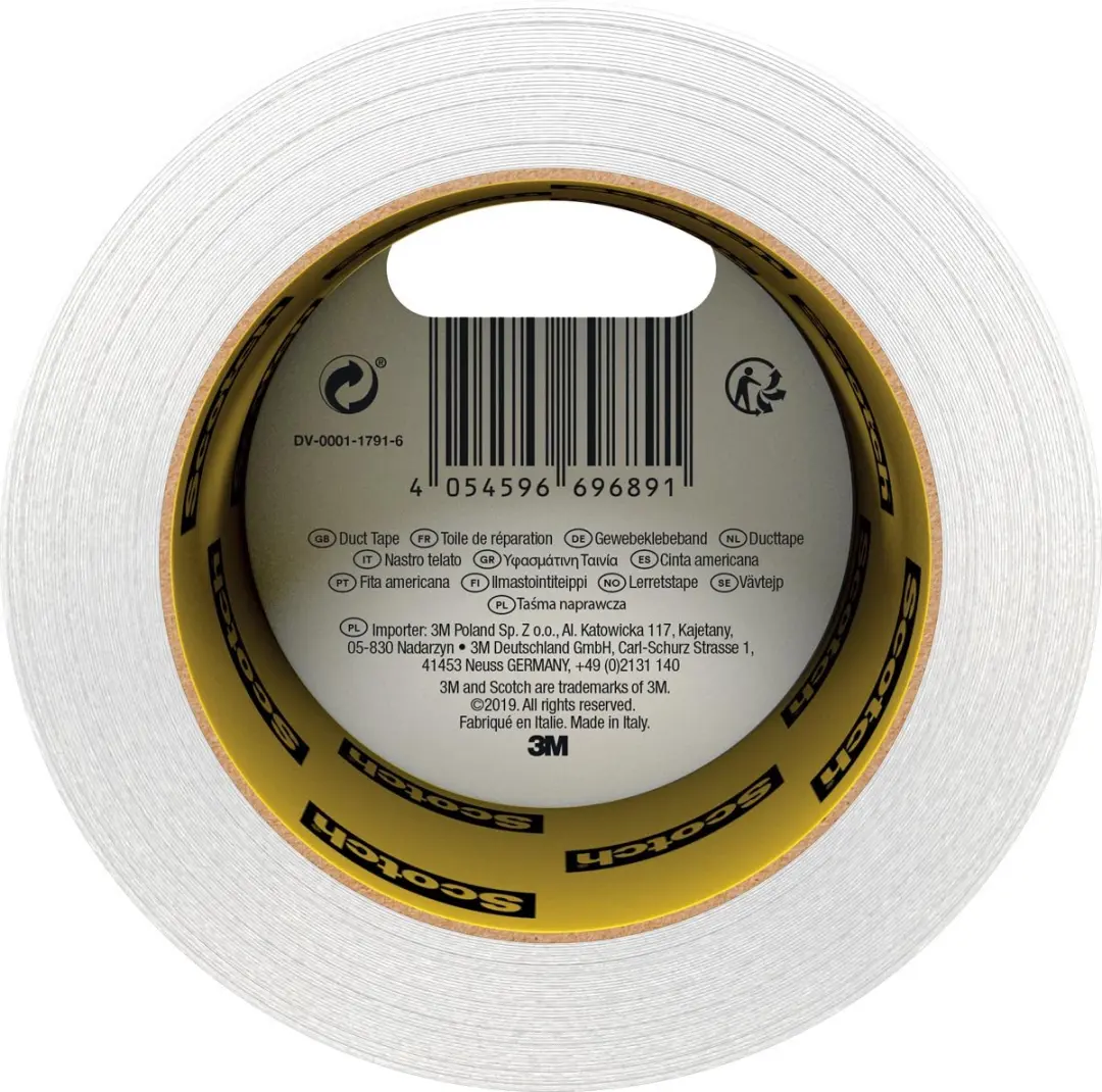 3M Scotch Duct Tape Wit 48mm x 25m - afbeelding 4 van 6