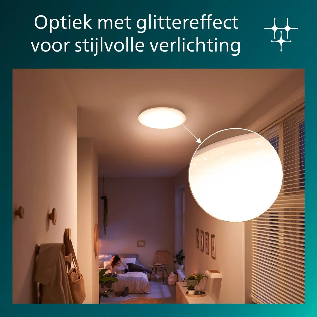 Philips Moire Plafondlamp 24cm - Warmwit 2700K - Wit