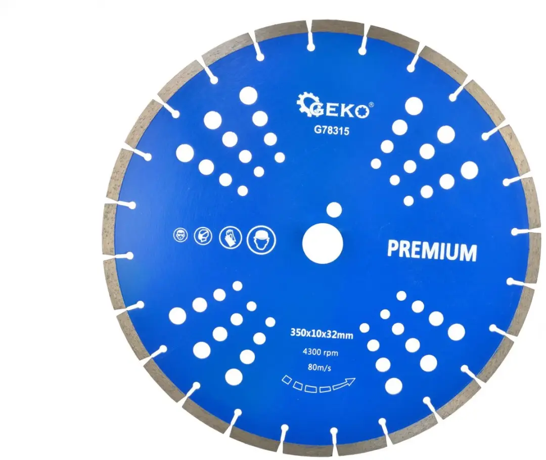 GEKO G78315 Diamant Segmentzaagblad 350x10x32mm