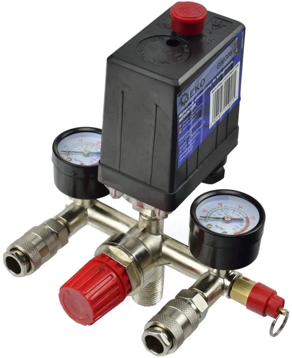 GEKO Drukregelaar G80306 - 12 bar - 2 manometers - afbeelding 2 van 6
