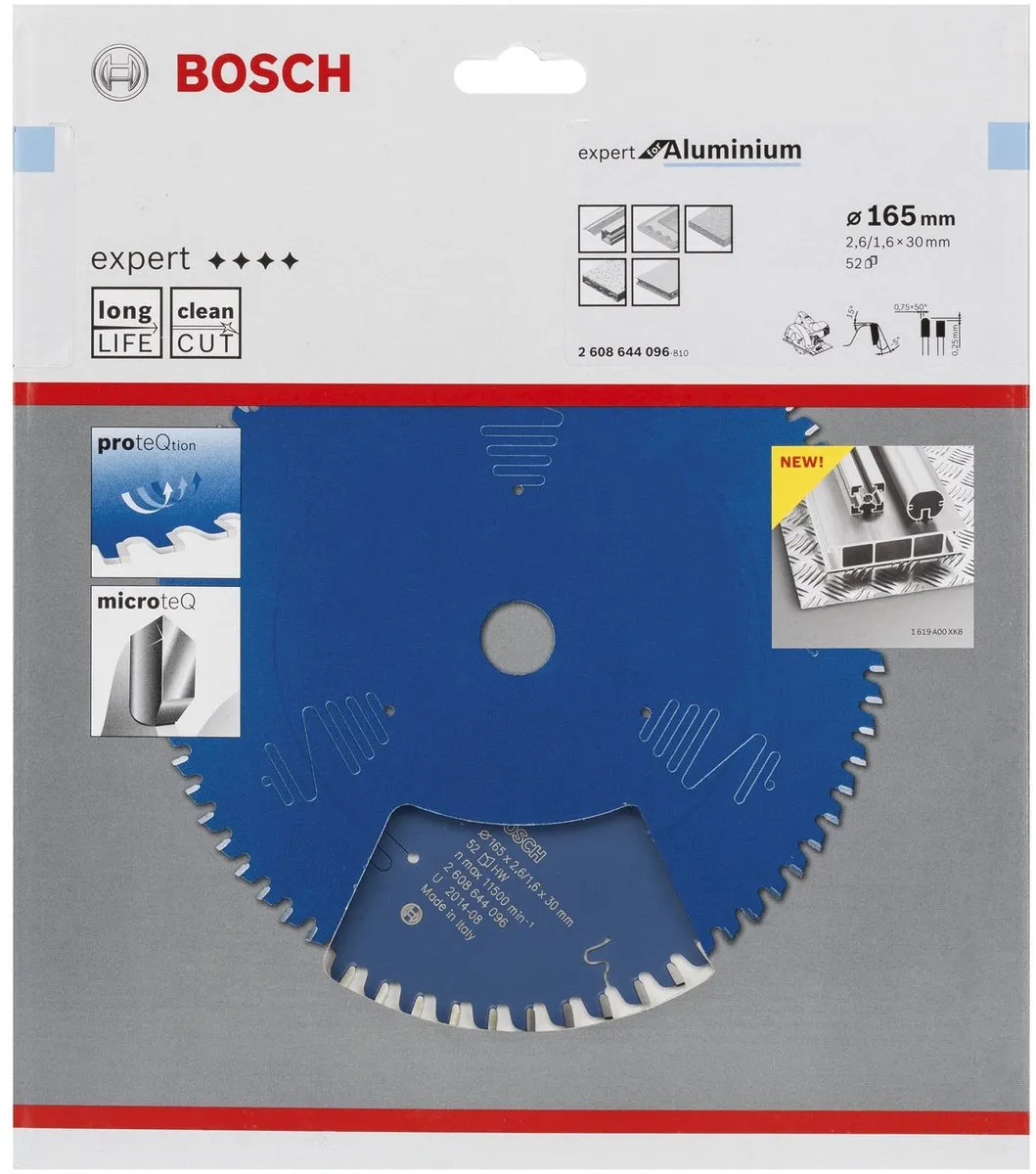 Bosch Expert Cirkelzaagblad 165mm - 52 Tanden - Aluminium - afbeelding 3 van 5
